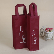 Customized Design Standard Size 6 Bottle Non Woven Wine Tote Bag